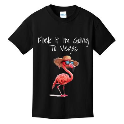 Flock It IM Going To Vegas Saying Funny Vacation Flamingo Kids T-Shirt