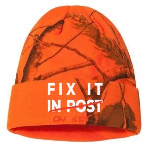 Fix It In Post Fix It On Set Funny Film Tv Crew Editor Vfx Kati Licensed 12" Camo Beanie