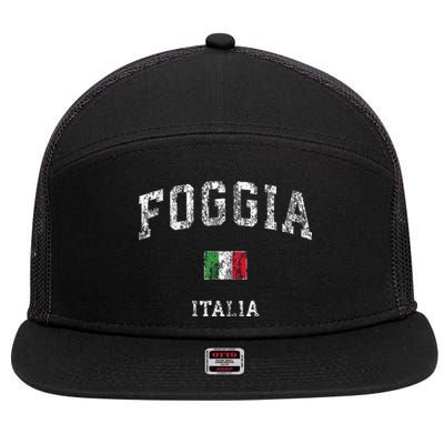 Foggia Italia Italy Vintage Athletic Sports Design 7 Panel Mesh Trucker Snapback Hat