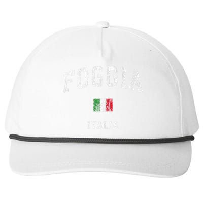 Foggia Italia Italy Vintage Athletic Sports Design Snapback Five-Panel Rope Hat