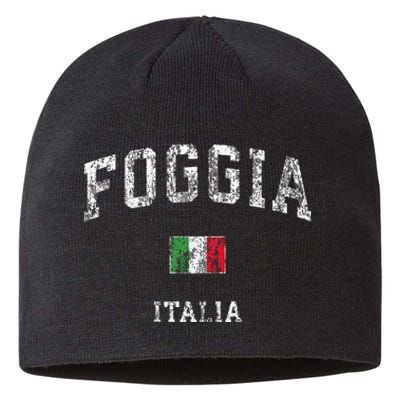 Foggia Italia Italy Vintage Athletic Sports Design Sustainable Beanie