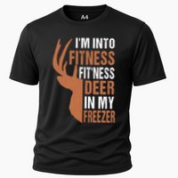 Funny IM Into Fitness FitNess Deer In My Freezer Cooling Performance Crew T-Shirt