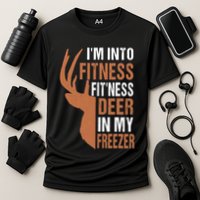 Funny IM Into Fitness FitNess Deer In My Freezer Cooling Performance Crew T-Shirt