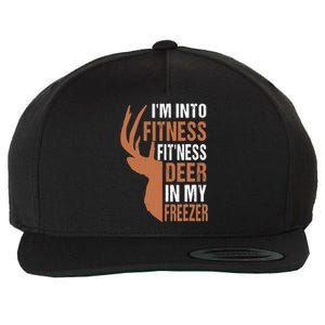 Funny IM Into Fitness FitNess Deer In My Freezer Wool Snapback Cap