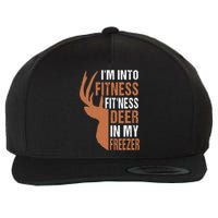 Funny IM Into Fitness FitNess Deer In My Freezer Wool Snapback Cap