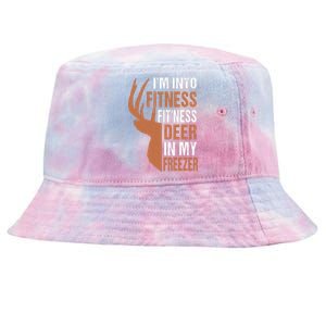 Funny IM Into Fitness FitNess Deer In My Freezer Tie-Dyed Bucket Hat