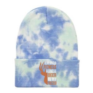 Funny IM Into Fitness FitNess Deer In My Freezer Tie Dye 12in Knit Beanie