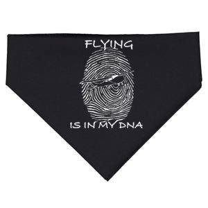 Flying Is In My Dna Pilot Present Flight Instructor Present USA-Made Doggie Bandana