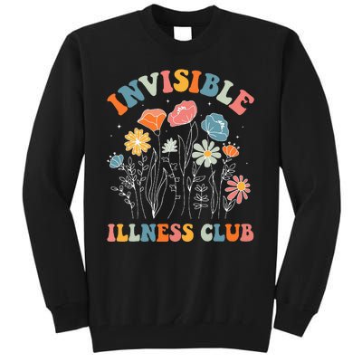 Flower Invisible Illness Club Chronic Illness Awareness Tall Sweatshirt