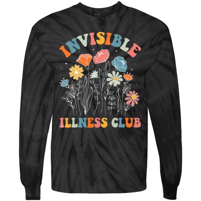 Flower Invisible Illness Club Chronic Illness Awareness Tie-Dye Long Sleeve Shirt