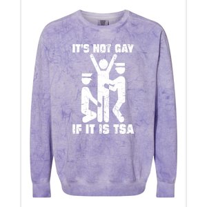 Funny It Is Not Gay If Its Tsa Security Gift Colorblast Crewneck Sweatshirt