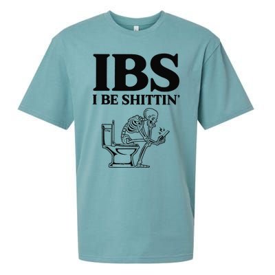 Funny Ibs I Be Shittin Skeleton Sueded Cloud Jersey T-Shirt