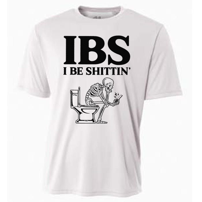 Funny Ibs I Be Shittin Skeleton Cooling Performance Crew T-Shirt