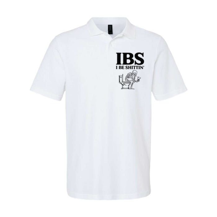 Funny Ibs I Be Shittin Skeleton Softstyle Adult Sport Polo