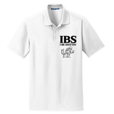 Funny Ibs I Be Shittin Skeleton Dry Zone Grid Polo