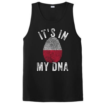 Funny ItS In My Dna Poland Flag Fingerprint PosiCharge Competitor Tank