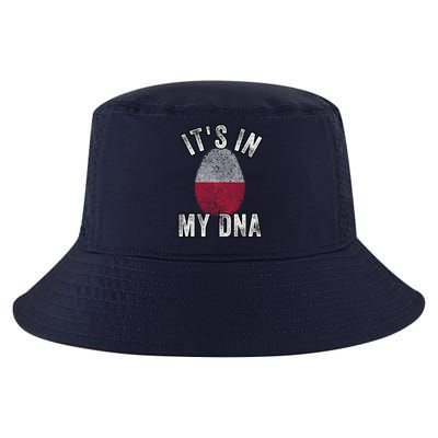 Funny ItS In My Dna Poland Flag Fingerprint Cool Comfort Performance Bucket Hat