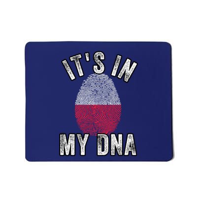 Funny ItS In My Dna Poland Flag Fingerprint Mousepad