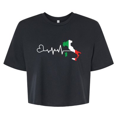 Funny Italy Italian Italia Shirts Gift For Italian Bella+Canvas Jersey Crop Tee