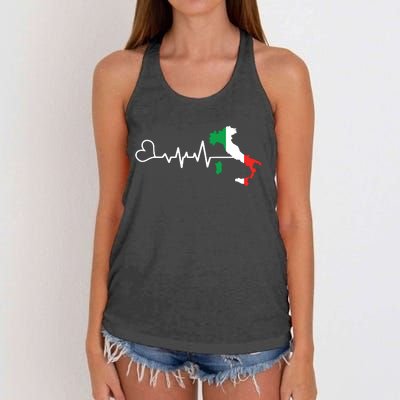 Funny Italy Italian Italia Shirts Gift For Italian Women's Knotted Racerback Tank