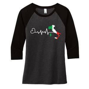 Funny Italy Italian Italia Shirts Gift For Italian Women's Tri-Blend 3/4-Sleeve Raglan Shirt