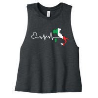 Funny Italy Italian Italia Shirts Gift For Italian Women's Racerback Cropped Tank