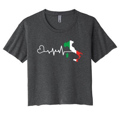 Funny Italy Italian Italia Shirts Gift For Italian Women's Crop Top Tee