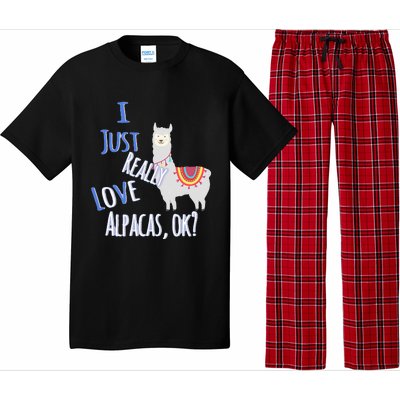 Funny I Just Really Love Alpacas Ok Cute Alpaca Pajama Set