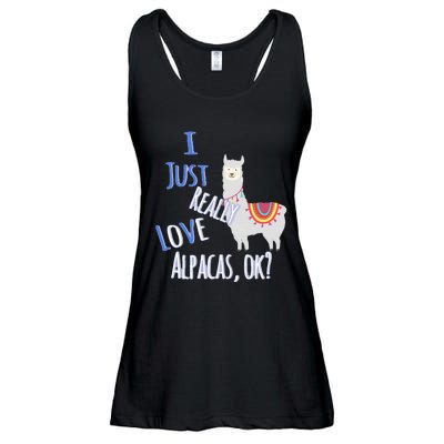 Funny I Just Really Love Alpacas Ok Cute Alpaca Ladies Essential Flowy Tank