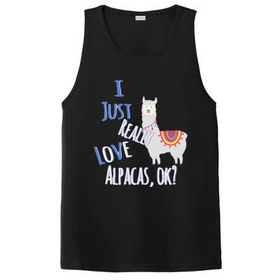 Funny I Just Really Love Alpacas Ok Cute Alpaca PosiCharge Competitor Tank