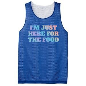 Funny Im Just Here For The Food Gift Mesh Reversible Basketball Jersey Tank