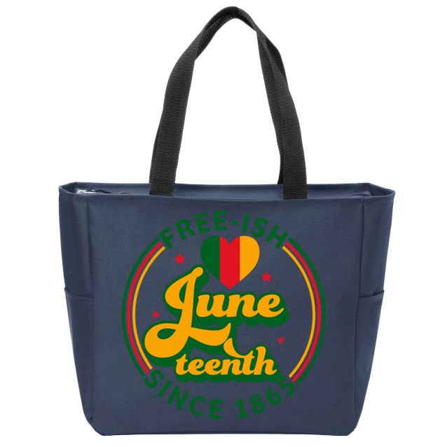 Free Ish Juneteenth Since 1865 Afro America Zip Tote Bag