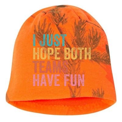 Football I Just Hope Both Teams Have Fun Kati - Camo Knit Beanie