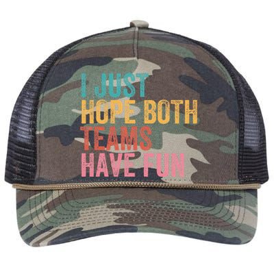 Football I Just Hope Both Teams Have Fun Retro Rope Trucker Hat Cap