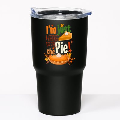 Funny I'm Just Here For The Pie Funny Thanksgiving Pumpkin Pie Tumbler