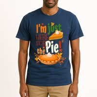 Funny I'm Just Here For The Pie Funny Thanksgiving Pumpkin Pie Tall T-Shirt