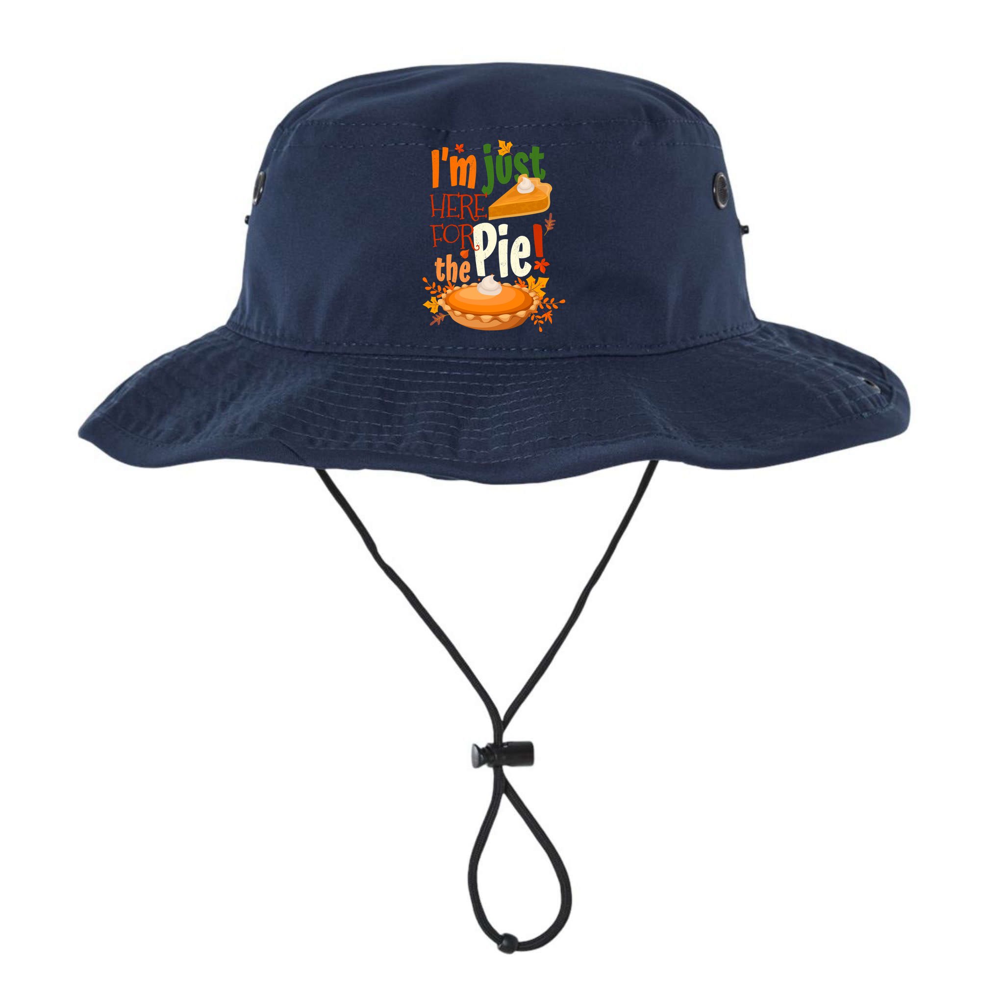 Funny I'm Just Here For The Pie Funny Thanksgiving Pumpkin Pie Bucket Hat