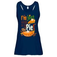 Funny I'm Just Here For The Pie Funny Thanksgiving Pumpkin Pie Ladies Essential Flowy Tank