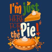 Funny I'm Just Here For The Pie Funny Thanksgiving Pumpkin Pie 16 in Basic Backpack
