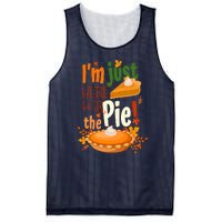 Funny I'm Just Here For The Pie Funny Thanksgiving Pumpkin Pie Mesh Reversible Basketball Jersey Tank