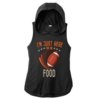 Football Im Just Here For The Food American Football Great Gift Ladies PosiCharge Tri-Blend Wicking Draft Hoodie Tank