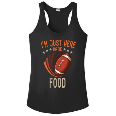 Football Im Just Here For The Food American Football Great Gift Ladies PosiCharge Competitor Racerback Tank