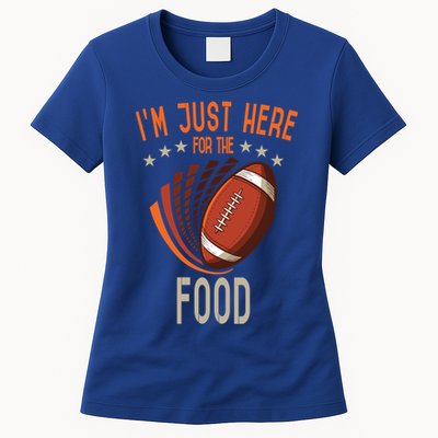 Football Im Just Here For The Food American Football Great Gift Women's T-Shirt