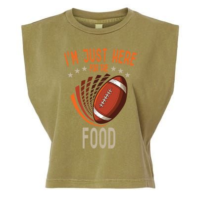 Football Im Just Here For The Food American Football Great Gift Garment-Dyed Women's Muscle Tee