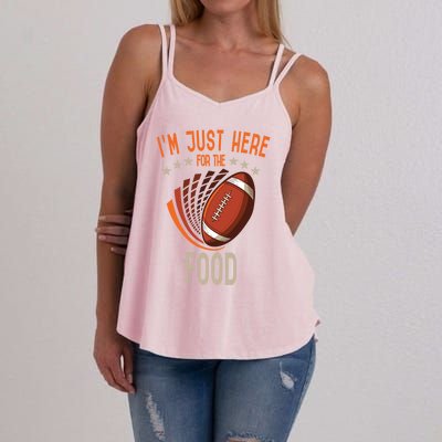 Football Im Just Here For The Food American Football Great Gift Women's Strappy Tank