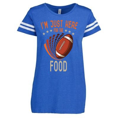 Football Im Just Here For The Food American Football Great Gift Enza Ladies Jersey Football T-Shirt