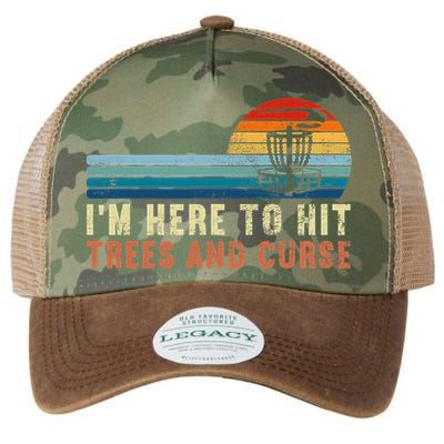 Frolf I'm Just Here To Hit Trees And Curse Frisbee Disc Golf Legacy Tie Dye Trucker Hat