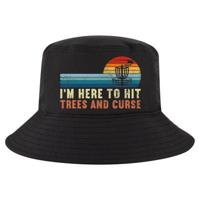 Frolf I'm Just Here To Hit Trees And Curse Frisbee Disc Golf Cool Comfort Performance Bucket Hat