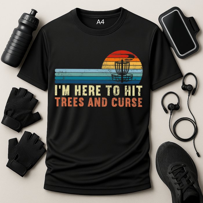 Frolf I'm Just Here To Hit Trees And Curse Frisbee Disc Golf Performance Shirt