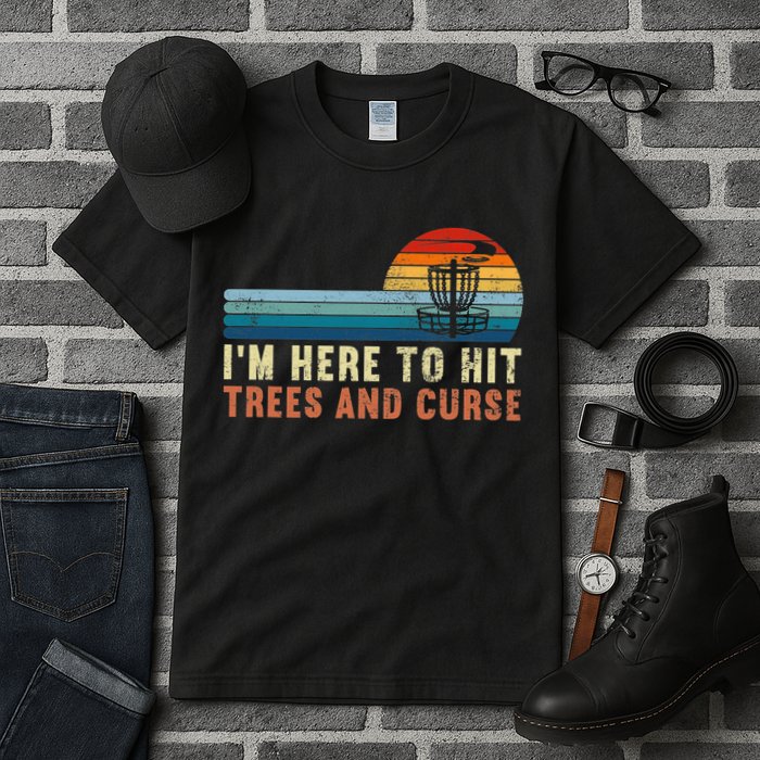 Frolf I'm Just Here To Hit Trees And Curse Frisbee Disc Golf Tall T-Shirt
